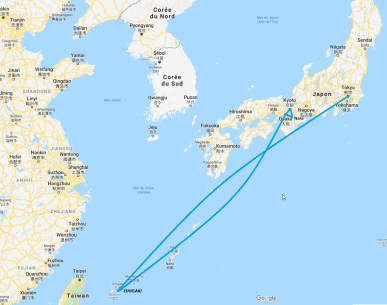 Japon/ itinéraire